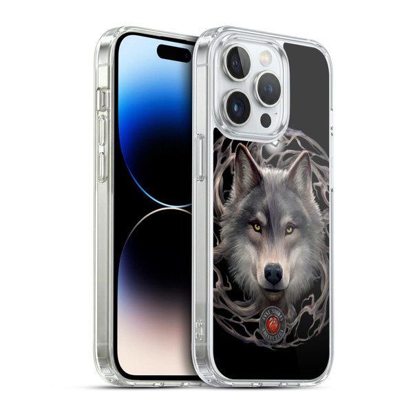 Anne Stokes Wolves 2 Night Forest Soft Gel Case for Apple iPhone 14 Pro & MagSafe
