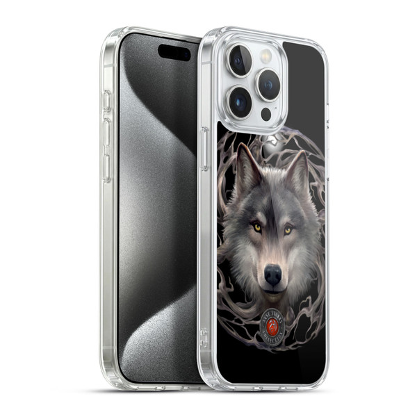 Anne Stokes Wolves 2 Night Forest Soft Gel Case for Apple iPhone 15 Pro Max & MagSafe