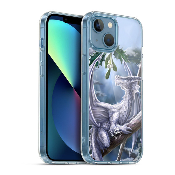 Anne Stokes Yule Snow Dragon Soft Gel Case for Apple iPhone 13 Mini & MagSafe