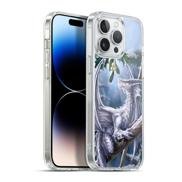 Anne Stokes Yule Snow Dragon Soft Gel Case for Apple iPhone 13 Pro Max & MagSafe