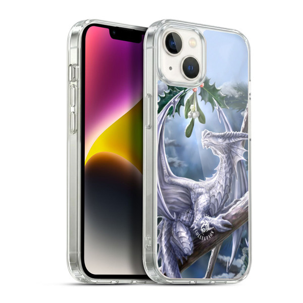 Anne Stokes Yule Snow Dragon Soft Gel Case for Apple iPhone 14 Plus & MagSafe