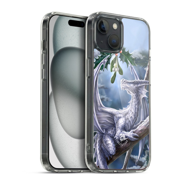 Anne Stokes Yule Snow Dragon Soft Gel Case for Apple iPhone 15 Plus & MagSafe