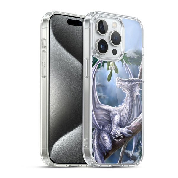 Anne Stokes Yule Snow Dragon Soft Gel Case for Apple iPhone 15 Pro & MagSafe