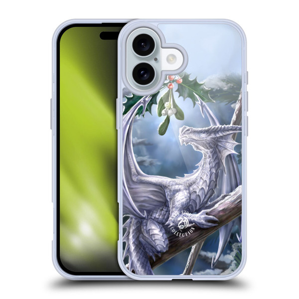 Anne Stokes Yule Snow Dragon Soft Gel Case for Apple iPhone 16