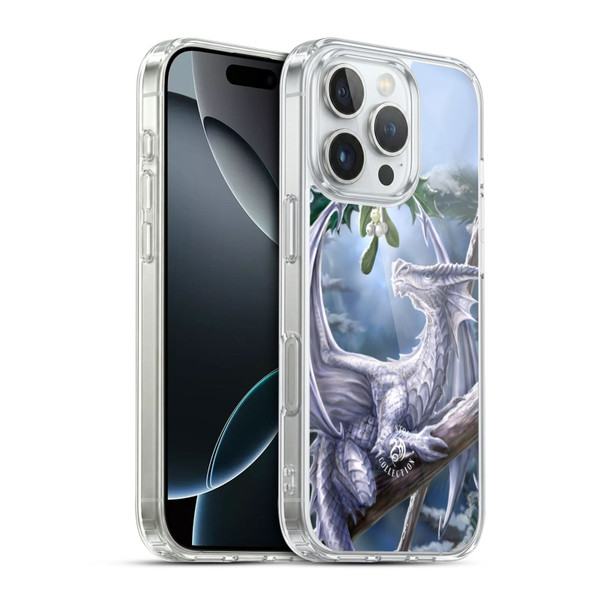 Anne Stokes Yule Snow Dragon Soft Gel Case for Apple iPhone 16 Pro & MagSafe