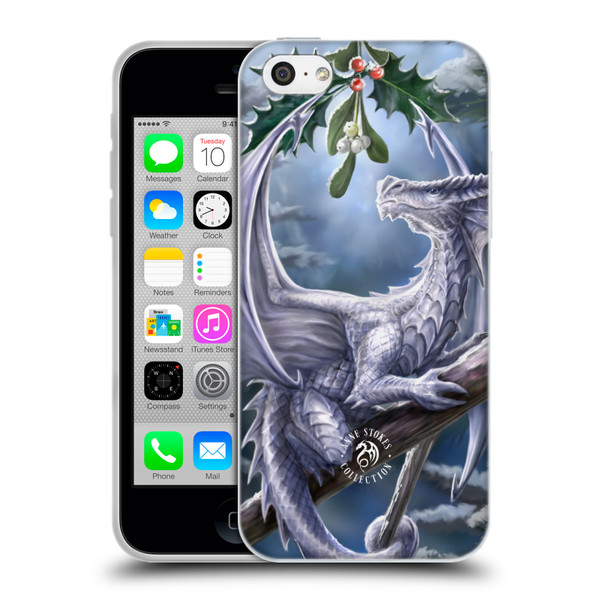 Anne Stokes Yule Snow Dragon Soft Gel Case for Apple iPhone 5c