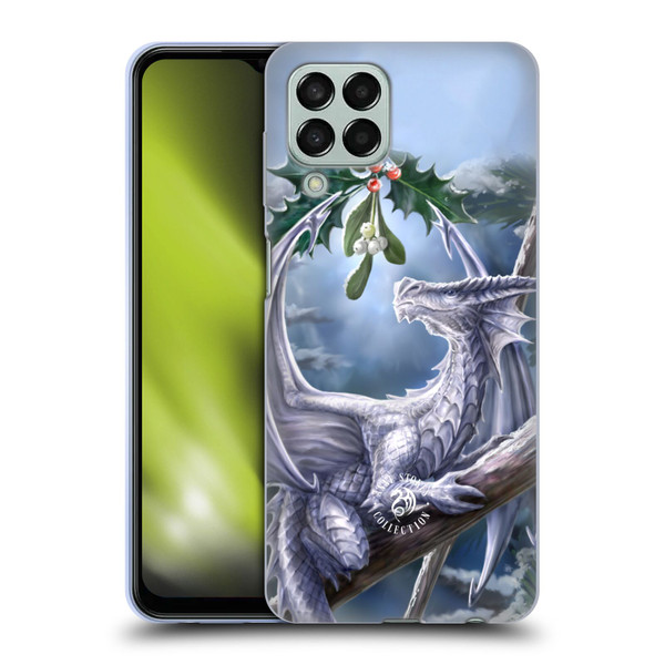 Anne Stokes Yule Snow Dragon Soft Gel Case for Samsung Galaxy M33 (2022)