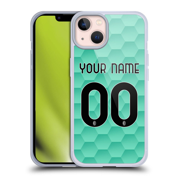 Custom Customised Personalised AC Milan 2020/21 Kit Away Soft Gel Case for Apple iPhone 13