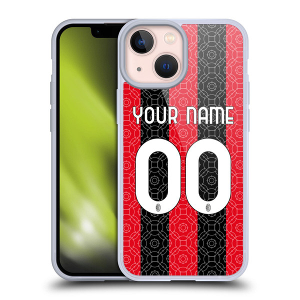 Custom Customised Personalised AC Milan 2020/21 Kit Home Soft Gel Case for Apple iPhone 13 Mini