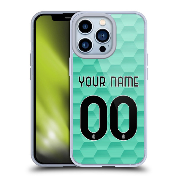 Custom Customised Personalised AC Milan 2020/21 Kit Away Soft Gel Case for Apple iPhone 13 Pro