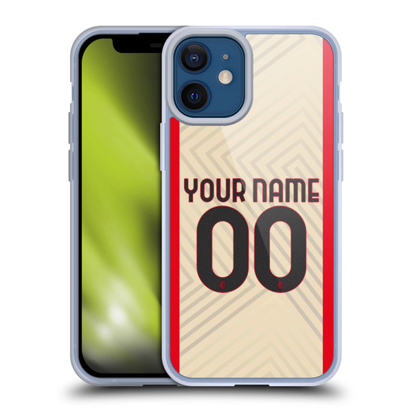 Custom Customised Personalised AC Milan 2021/22 Kit Away Soft Gel Case for Apple iPhone 12 Mini