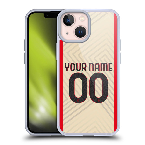 Custom Customised Personalised AC Milan 2021/22 Kit Away Soft Gel Case for Apple iPhone 13 Mini