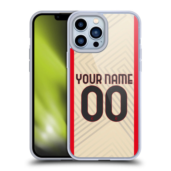 Custom Customised Personalised AC Milan 2021/22 Kit Away Soft Gel Case for Apple iPhone 13 Pro Max