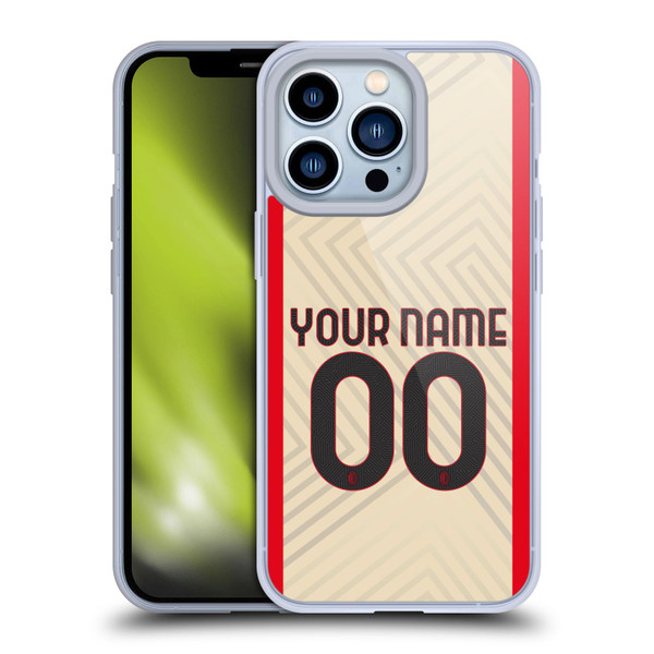 Custom Customised Personalised AC Milan 2021/22 Kit Away Soft Gel Case for Apple iPhone 13 Pro