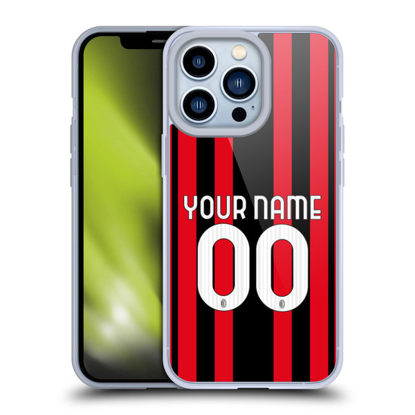 Custom Customised Personalised AC Milan 2021/22 Kit Home Soft Gel Case for Apple iPhone 13 Pro