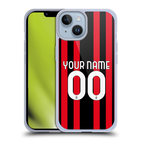 Custom Customised Personalised AC Milan 2021/22 Kit Home Soft Gel Case for Apple iPhone 14