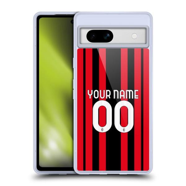 Custom Customised Personalised AC Milan 2021/22 Kit Home Soft Gel Case for Google Pixel 7a