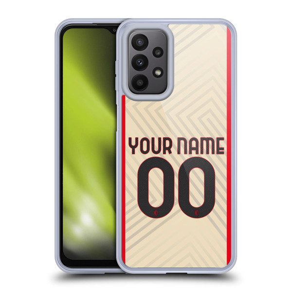 Custom Customised Personalised AC Milan 2021/22 Kit Away Soft Gel Case for Samsung Galaxy A23 / 5G (2022)
