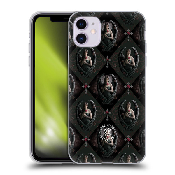 Anne Stokes Angels Rose Pattern Soft Gel Case for Apple iPhone 11