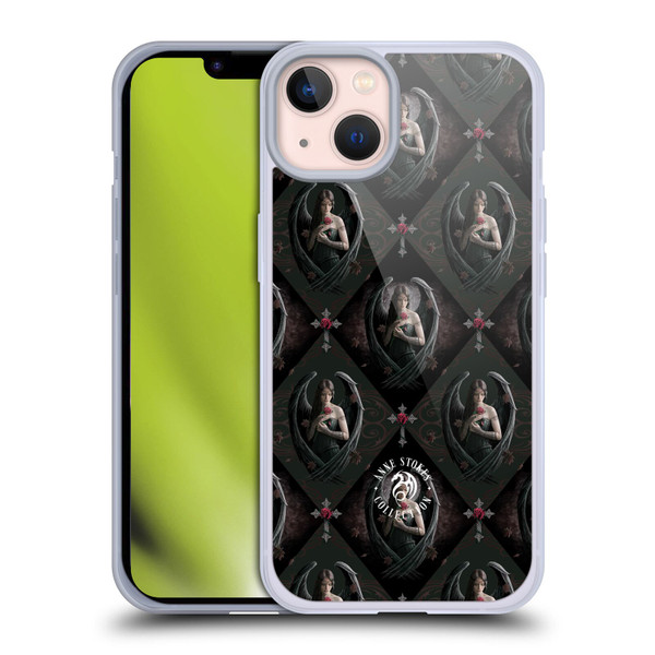 Anne Stokes Angels Rose Pattern Soft Gel Case for Apple iPhone 13