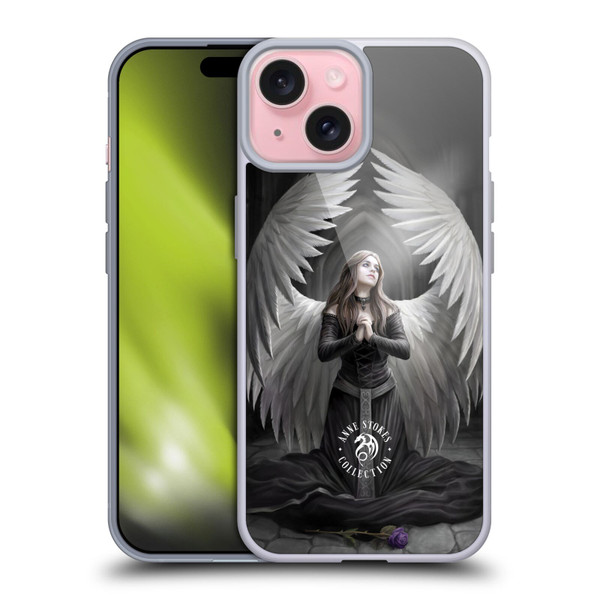 Anne Stokes Angels Prayer For The Fallen Soft Gel Case for Apple iPhone 15
