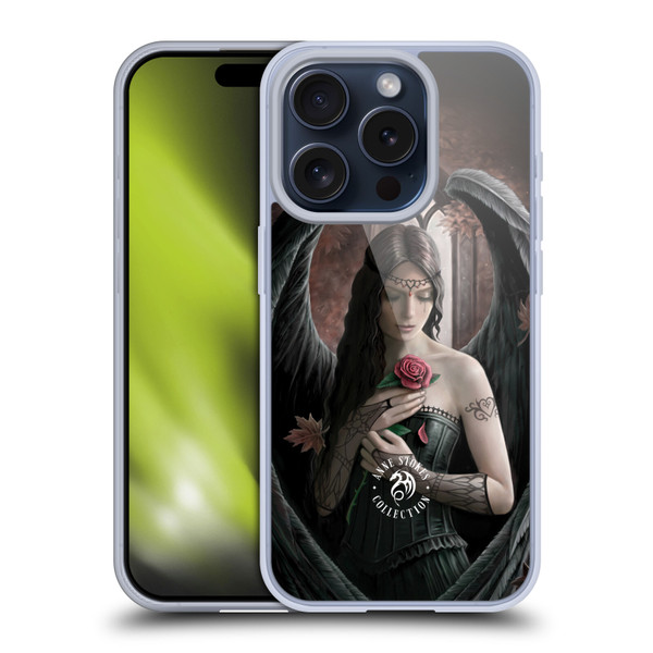 Anne Stokes Angels Rose Soft Gel Case for Apple iPhone 15 Pro
