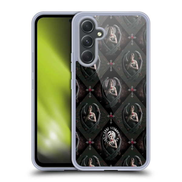Anne Stokes Angels Rose Pattern Soft Gel Case for Samsung Galaxy A54 5G