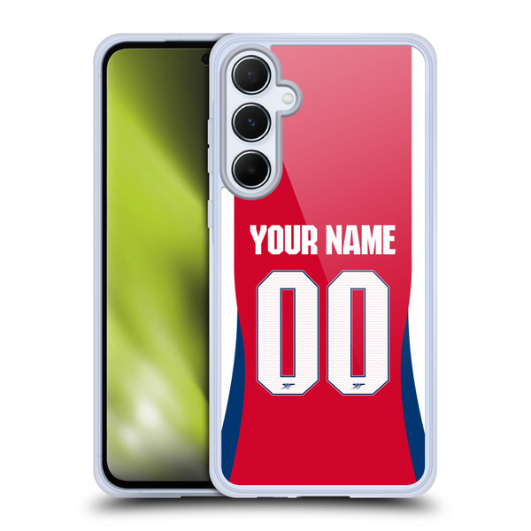 Custom Customised Personalised Arsenal FC 2024/25 Kit Home Soft Gel Case for Samsung Galaxy A55 5G