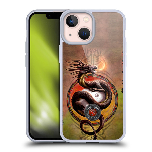 Anne Stokes Dragons Yin Yang Protector Soft Gel Case for Apple iPhone 13 Mini