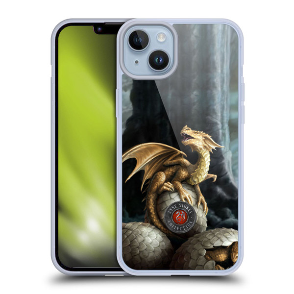 Anne Stokes Dragons Golden Treasures Soft Gel Case for Apple iPhone 14 Plus