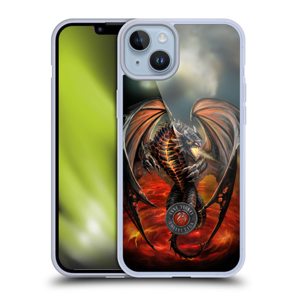 Anne Stokes Dragons Lava Soft Gel Case for Apple iPhone 14 Plus