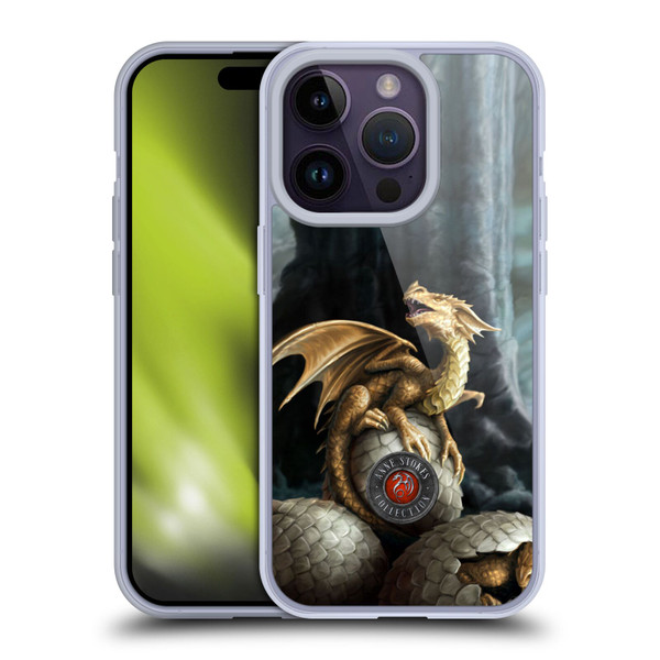 Anne Stokes Dragons Golden Treasures Soft Gel Case for Apple iPhone 14 Pro