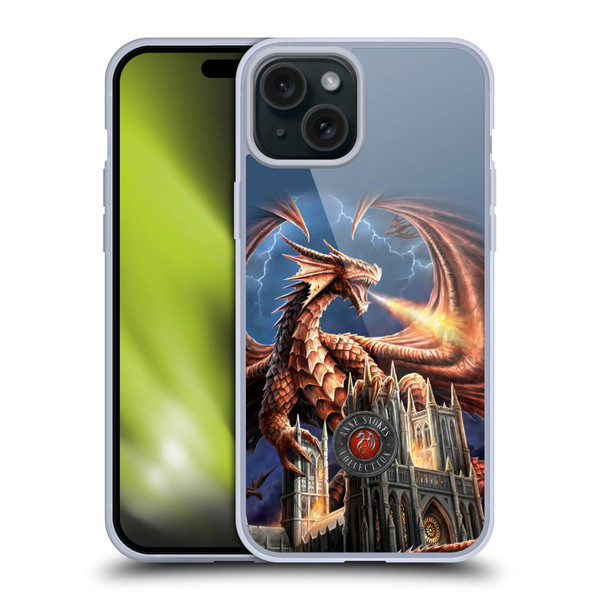 Anne Stokes Dragons Fury Soft Gel Case for Apple iPhone 15 Plus