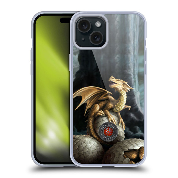 Anne Stokes Dragons Golden Treasures Soft Gel Case for Apple iPhone 15 Plus