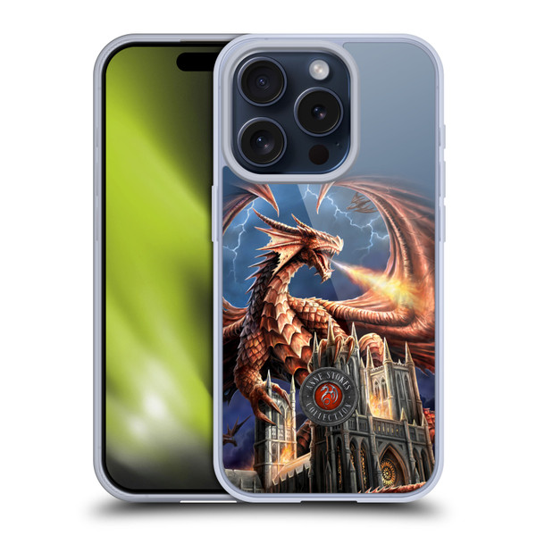 Anne Stokes Dragons Fury Soft Gel Case for Apple iPhone 15 Pro