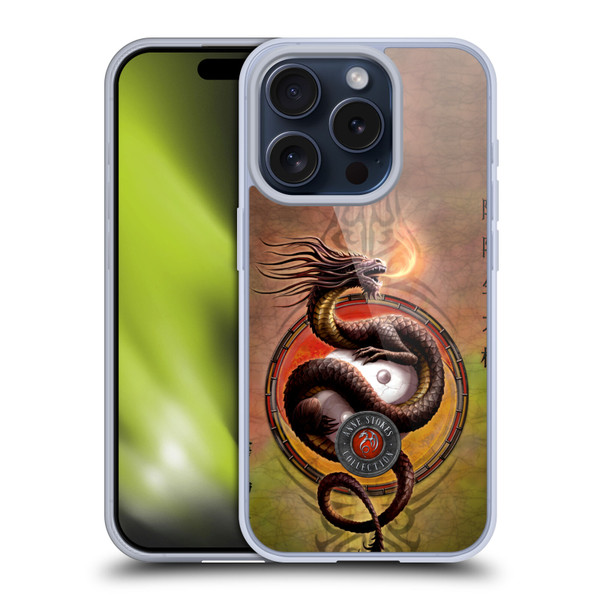 Anne Stokes Dragons Yin Yang Protector Soft Gel Case for Apple iPhone 15 Pro
