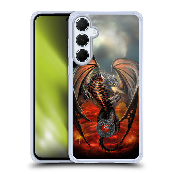 Anne Stokes Dragons Lava Soft Gel Case for Samsung Galaxy A55 5G