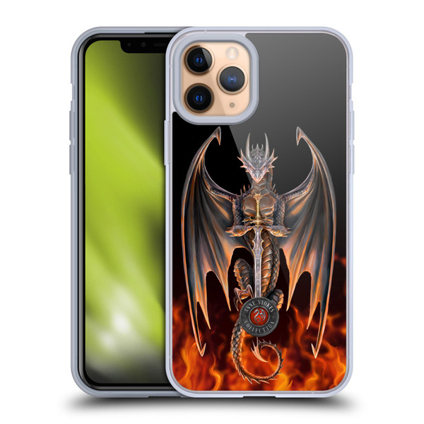 Anne Stokes Dragons 3 Warrior Soft Gel Case for Apple iPhone 11 Pro