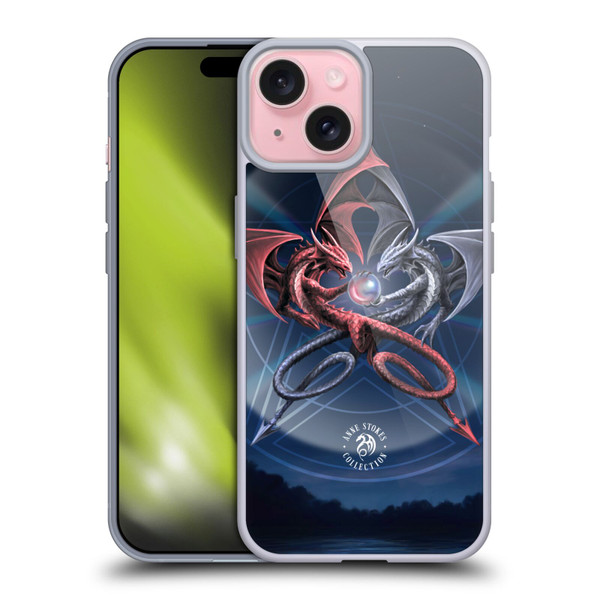 Anne Stokes Dragons 3 Pentagram Soft Gel Case for Apple iPhone 15