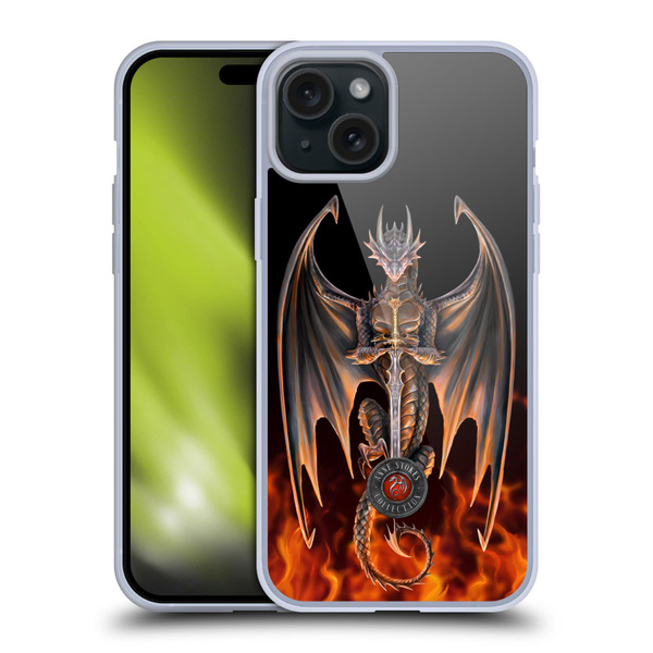 Anne Stokes Dragons 3 Warrior Soft Gel Case for Apple iPhone 15 Plus