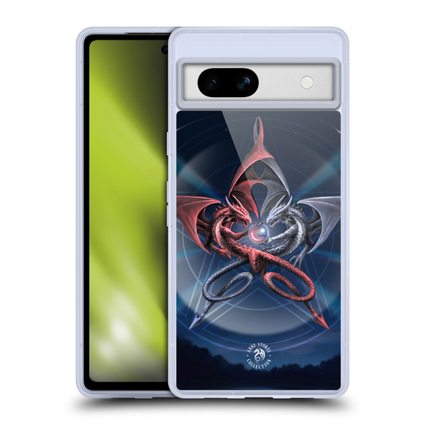 Anne Stokes Dragons 3 Pentagram Soft Gel Case for Google Pixel 7a