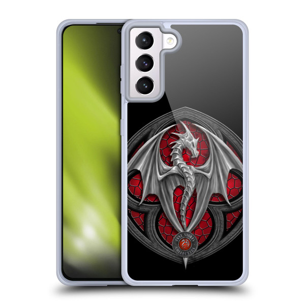 Anne Stokes Dragons 4 Logo Soft Gel Case for Samsung Galaxy S21+ 5G