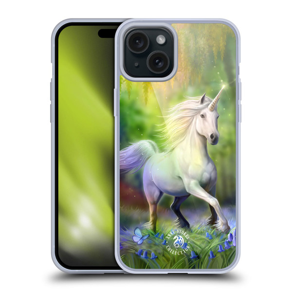 Anne Stokes Fantasy 2 Chase The Rainbow Soft Gel Case for Apple iPhone 15 Plus