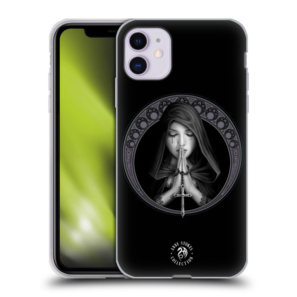 Anne Stokes Gothic Dark Prayer Art Nouveau Soft Gel Case for Apple iPhone 11