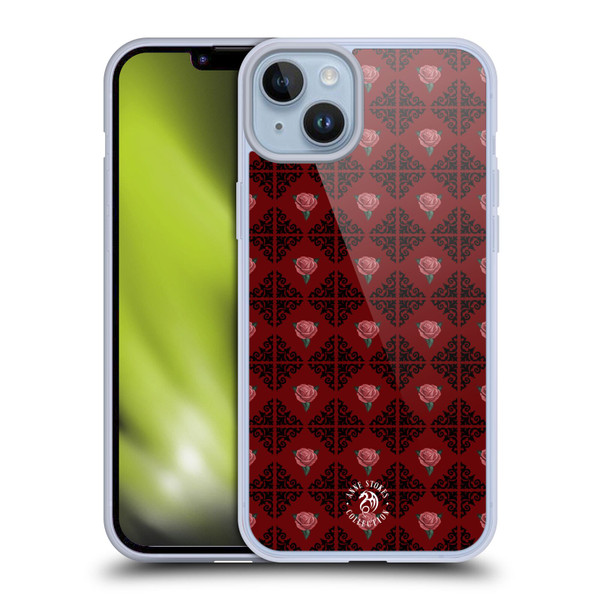 Anne Stokes Gothic Logo Pattern Soft Gel Case for Apple iPhone 14 Plus