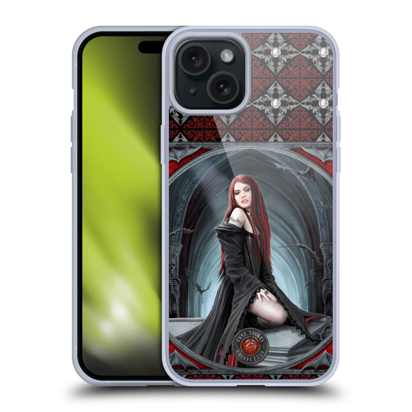 Anne Stokes Gothic Await The Night Soft Gel Case for Apple iPhone 15 Plus