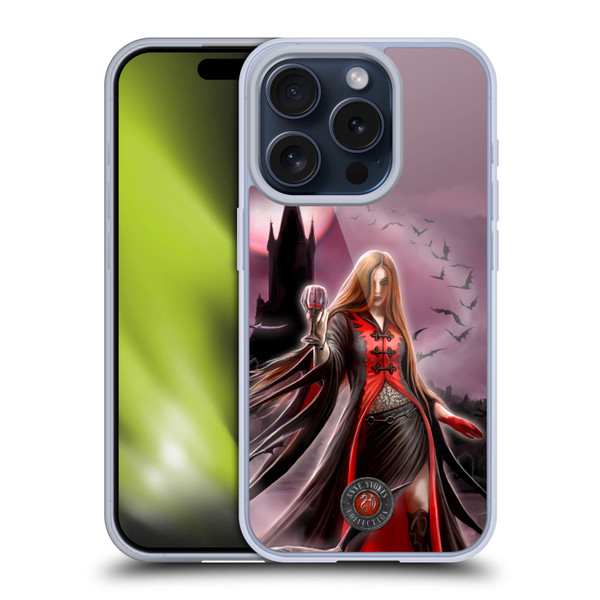Anne Stokes Gothic Blood Moon Soft Gel Case for Apple iPhone 15 Pro