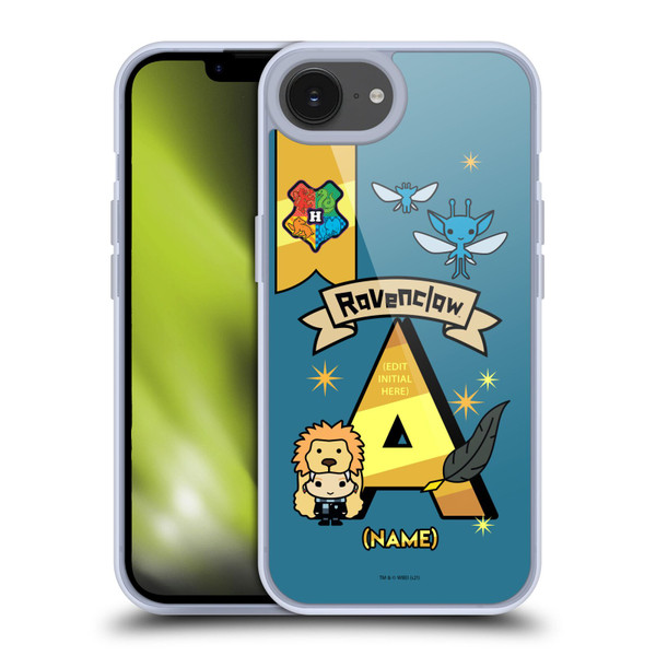 Custom Customised Personalised Harry Potter Deathly Hallows L Name Ravenclaw Soft Gel Case for Apple iPhone 16e