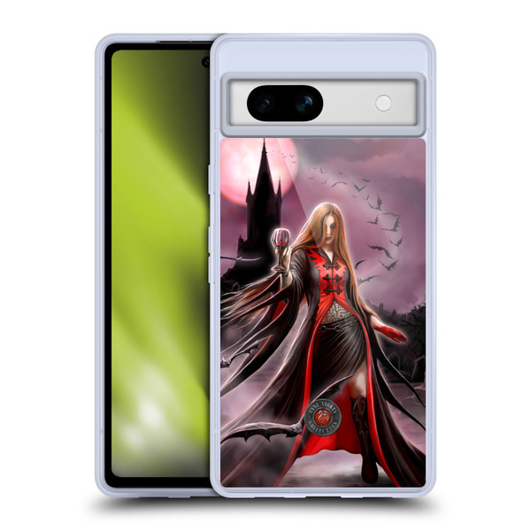 Anne Stokes Gothic Blood Moon Soft Gel Case for Google Pixel 7a