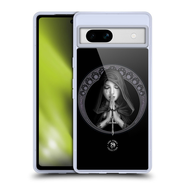 Anne Stokes Gothic Dark Prayer Art Nouveau Soft Gel Case for Google Pixel 7a